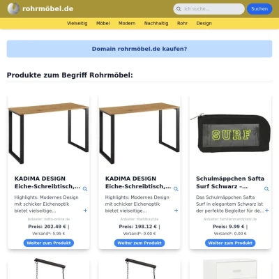 Screenshot rohrmöbel.de