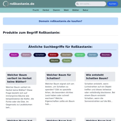 Screenshot roßkastanie.de