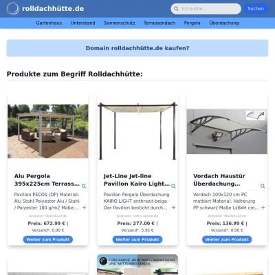 Screenshot rolldachhütte.de