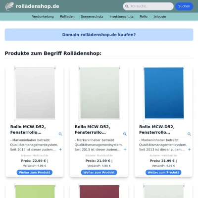 Screenshot rollädenshop.de