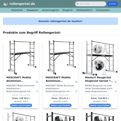 Screenshot rollengerüst.de