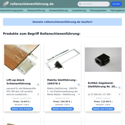 Screenshot rollenschienenführung.de