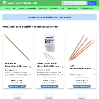 Screenshot rosenholzstäbchen.de