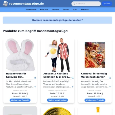 Screenshot rosenmontagszüge.de