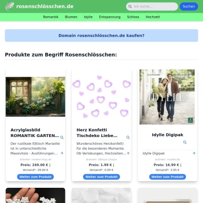Screenshot rosenschlösschen.de