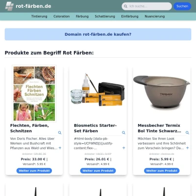 Screenshot rot-färben.de