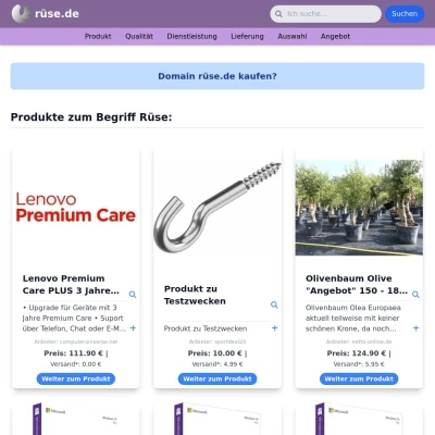 Screenshot rüse.de