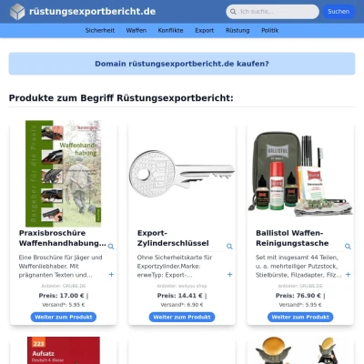 Screenshot rüstungsexportbericht.de