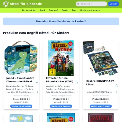 Screenshot rätsel-für-kinder.de