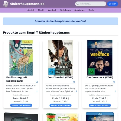 Screenshot räuberhauptmann.de