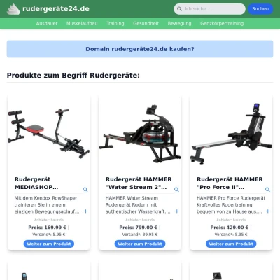 Screenshot rudergeräte24.de
