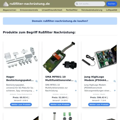 Screenshot rußfilter-nachrüstung.de