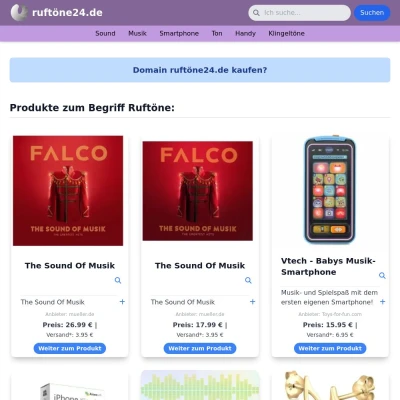 Screenshot ruftöne24.de