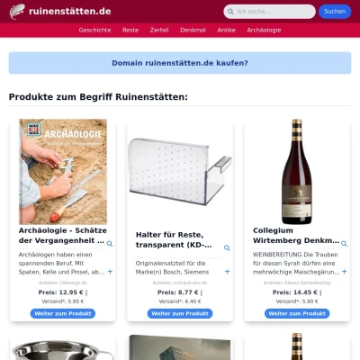 Screenshot ruinenstätten.de