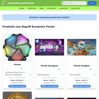 Screenshot rumänien-portal.de