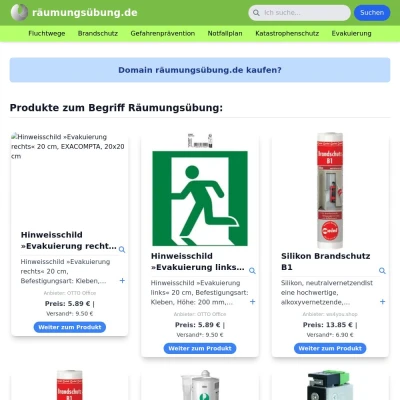 Screenshot räumungsübung.de