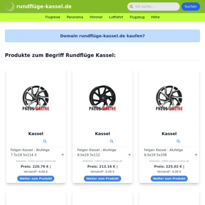 Screenshot rundflüge-kassel.de