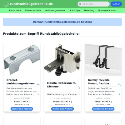 Screenshot rundstahlbügelschelle.de