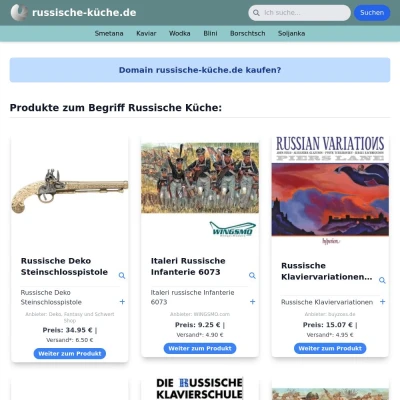 Screenshot russische-küche.de