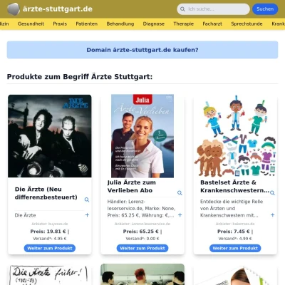 Screenshot ärzte-stuttgart.de