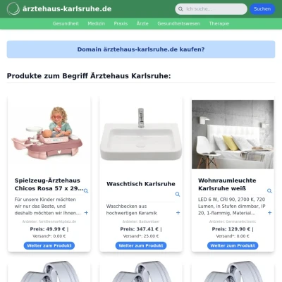 Screenshot ärztehaus-karlsruhe.de