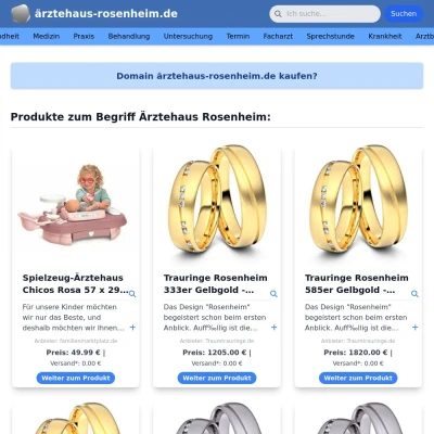 Screenshot ärztehaus-rosenheim.de