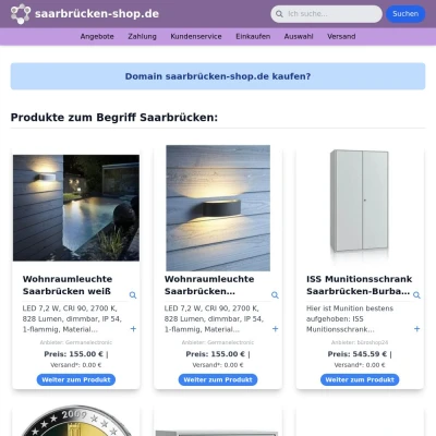 Screenshot saarbrücken-shop.de