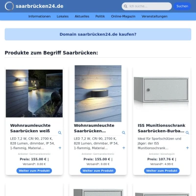 Screenshot saarbrücken24.de