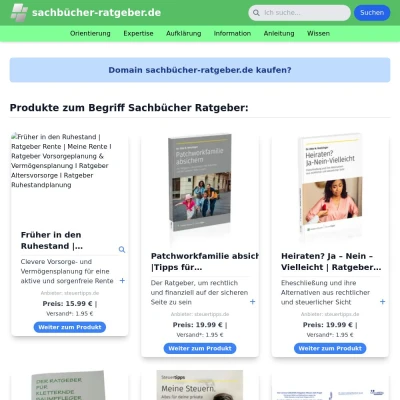 Screenshot sachbücher-ratgeber.de