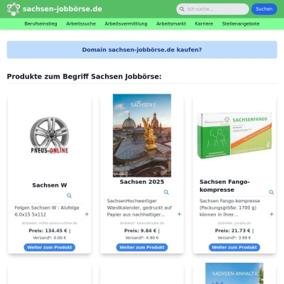 Screenshot sachsen-jobbörse.de