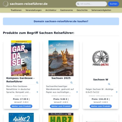 Screenshot sachsen-reiseführer.de