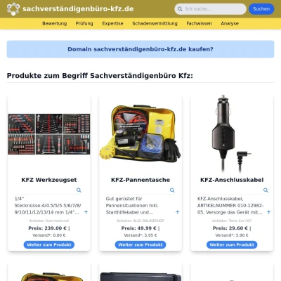 Screenshot sachverständigenbüro-kfz.de