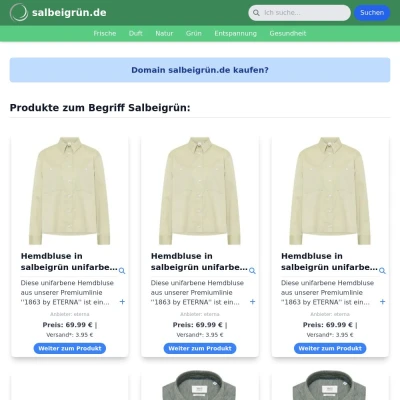 Screenshot salbeigrün.de