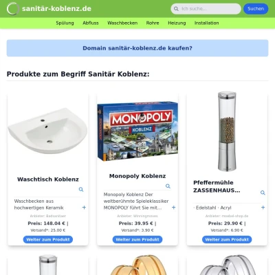 Screenshot sanitär-koblenz.de