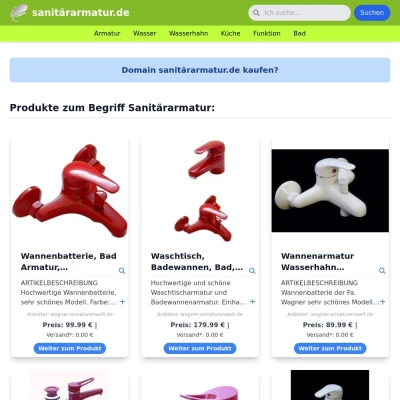 Screenshot sanitärarmatur.de