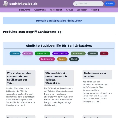 Screenshot sanitärkatalog.de