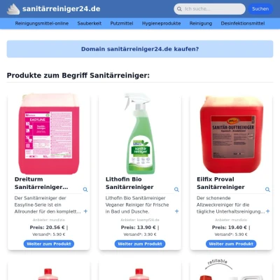 Screenshot sanitärreiniger24.de