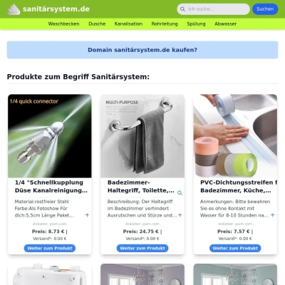 Screenshot sanitärsystem.de