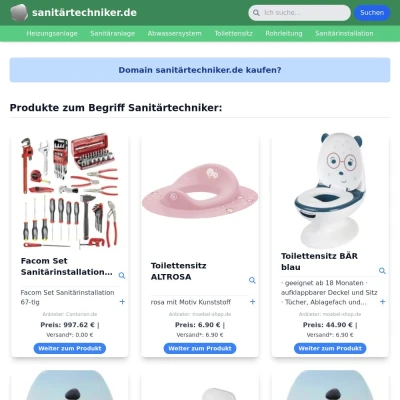 Screenshot sanitärtechniker.de