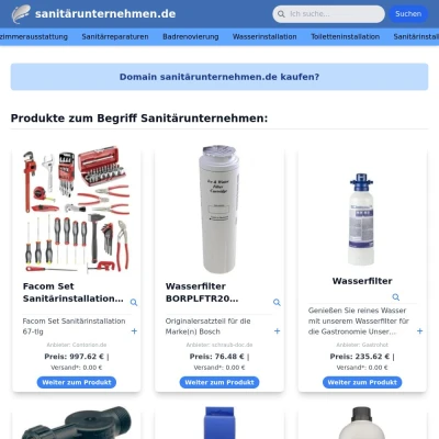 Screenshot sanitärunternehmen.de