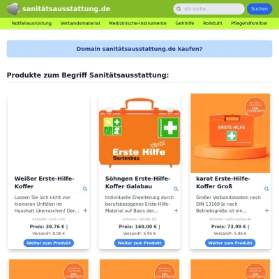 Screenshot sanitätsausstattung.de