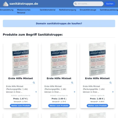 Screenshot sanitätstruppe.de