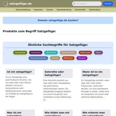 Screenshot satzgefüge.de