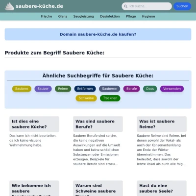 Screenshot saubere-küche.de