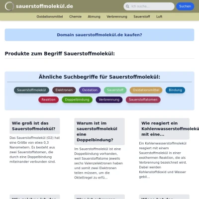 Screenshot sauerstoffmolekül.de