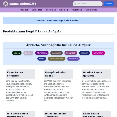 Screenshot sauna-aufguß.de