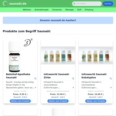 Screenshot saunaöl.de
