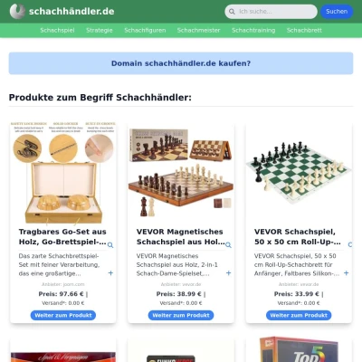 Screenshot schachhändler.de