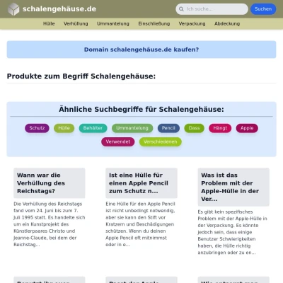 Screenshot schalengehäuse.de