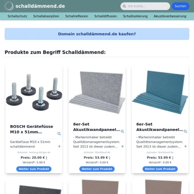 Screenshot schalldämmend.de